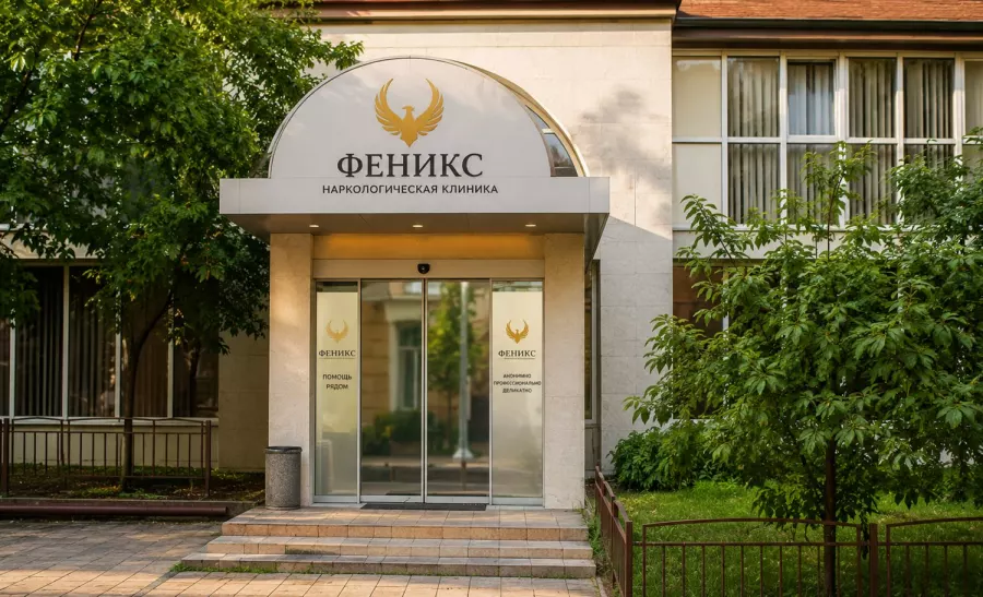 Вход в наркологическую клинику «Феникс» в Орехово-Зуеве